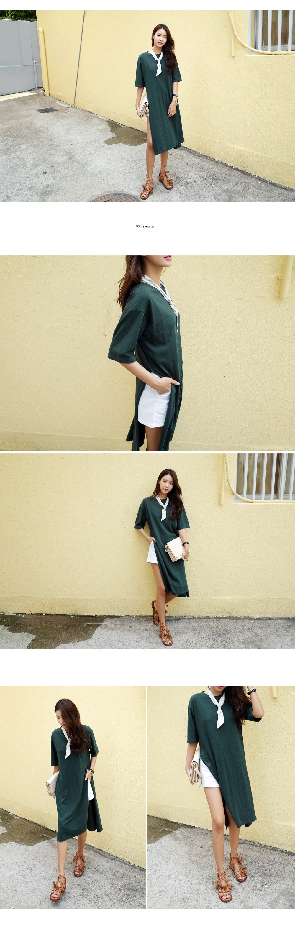 サイドスリットロングTシャツワンピース・全3色 | DHOLIC | 詳細画像7