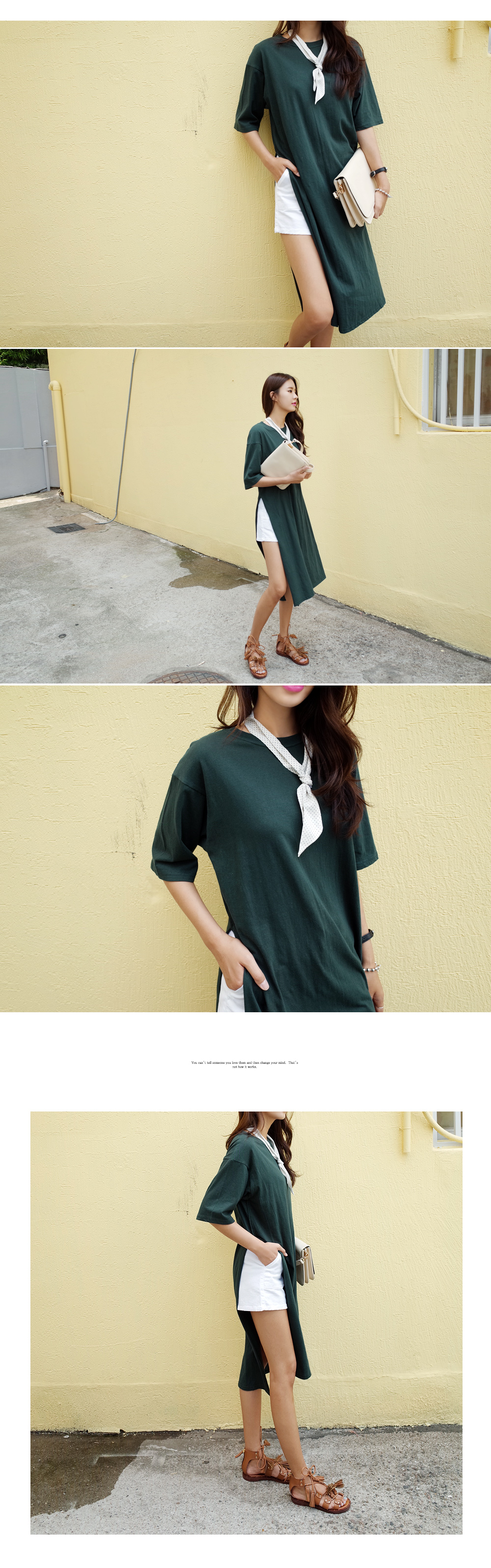 サイドスリットロングTシャツワンピース・全3色 | DHOLIC | 詳細画像8