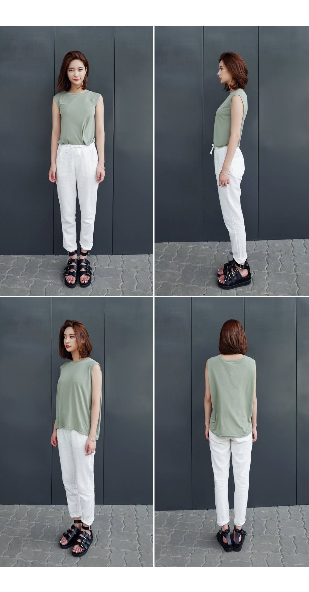 ユニークノースリーブTシャツ・全3色 | DHOLIC | 詳細画像20