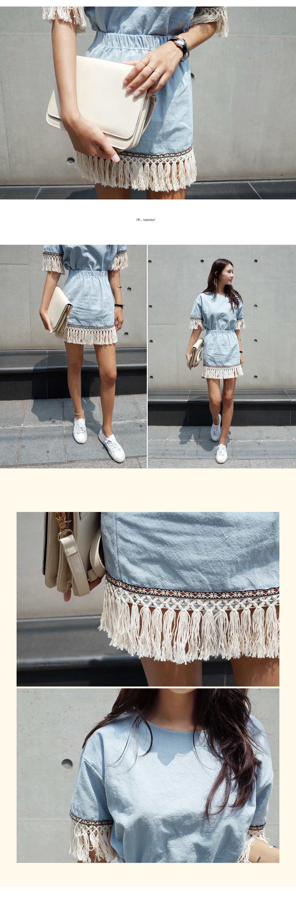 <font color=red><b>●●雑誌mini10月号掲載●●</b></font>フリンジスリーブボクシーブラウス・全3色 | DHOLIC | 詳細画像4