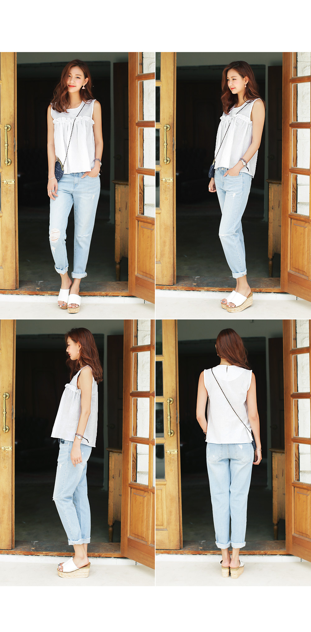 174ウォッシュカラーブルーボーイズデニムパンツ・全1色 | DHOLIC | 詳細画像4