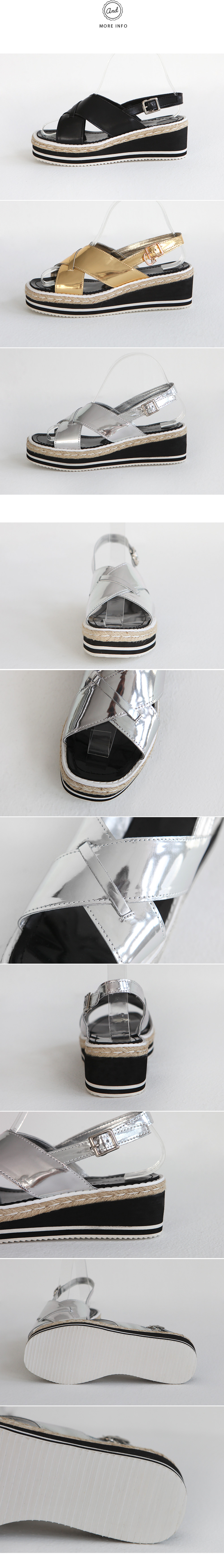 メタリックカラーXストラップサンダル・全3色 | DHOLIC | 詳細画像7