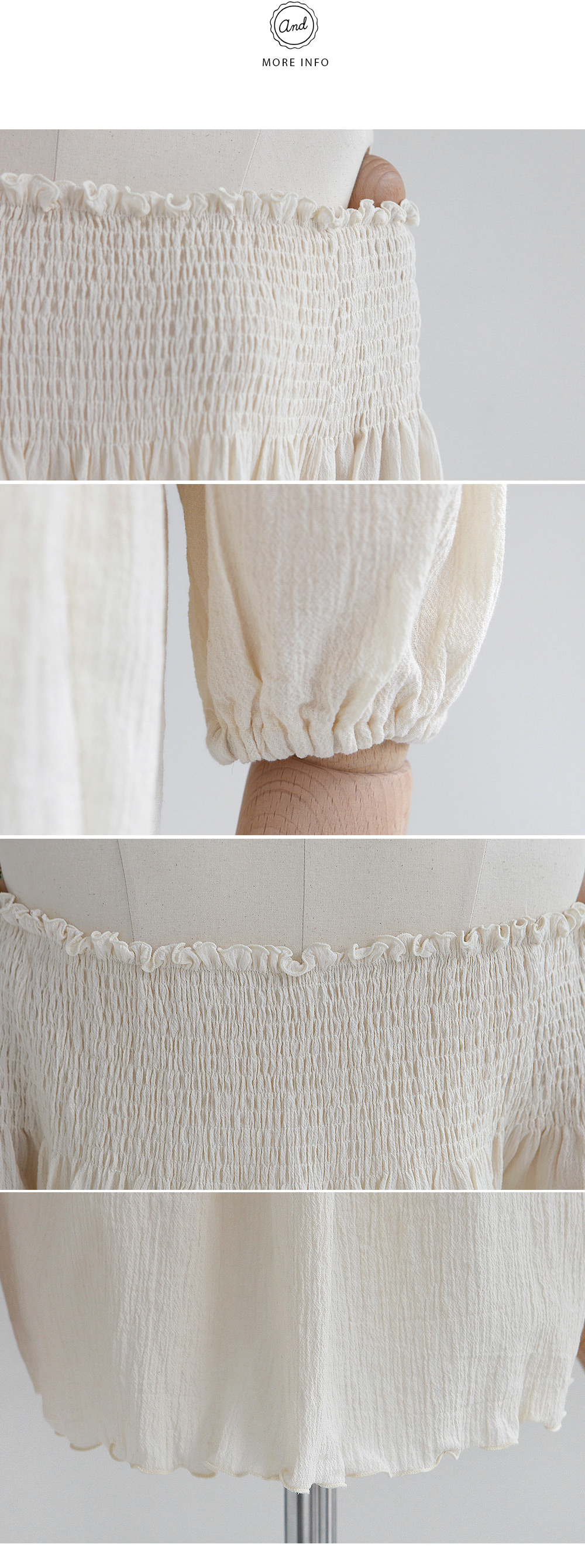 シャーリング2wayオフショルダーブラウス・全2色 | DHOLIC | 詳細画像10