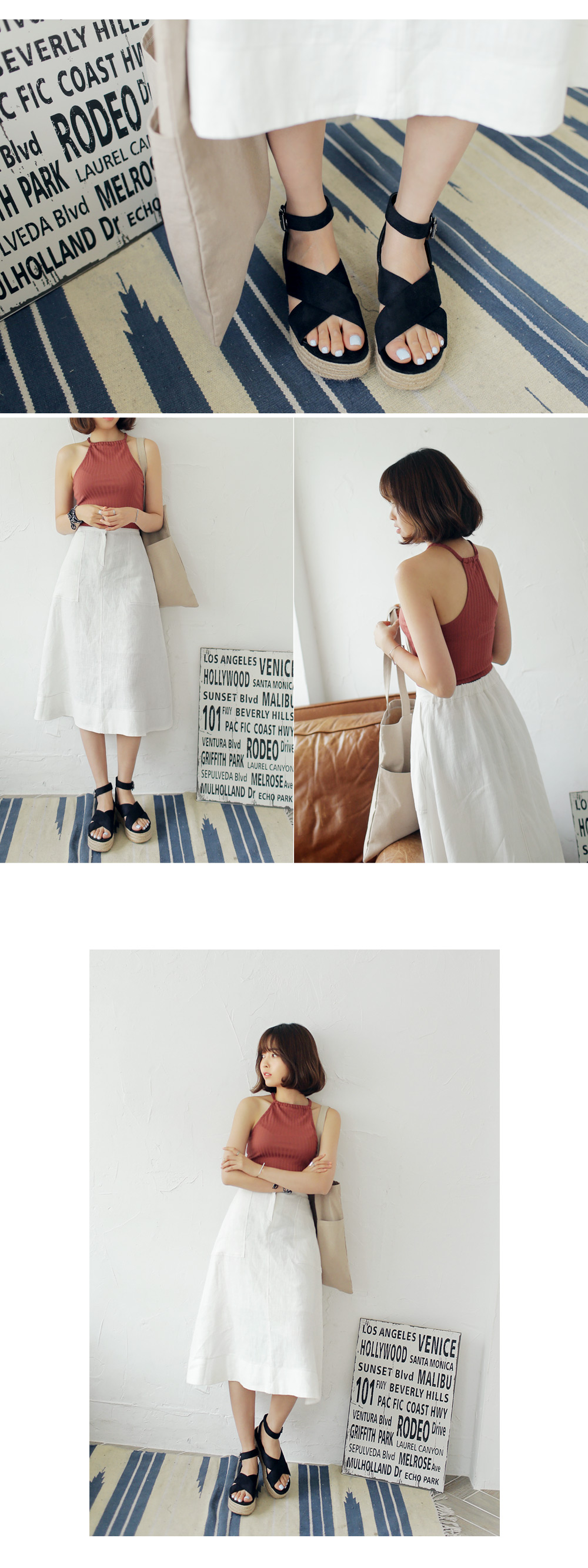 クロスストラップジュートサンダル・全2色 | DHOLIC | 詳細画像7