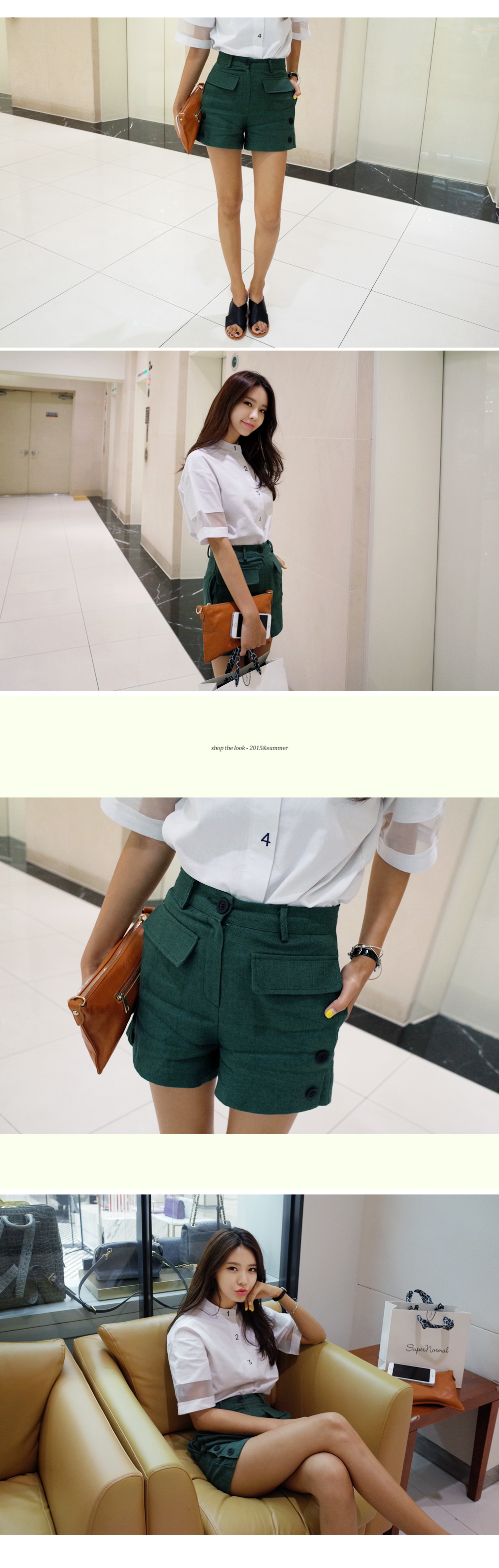 ボタンディテールハイウエストショートパンツ・全3色 | DHOLIC | 詳細画像5