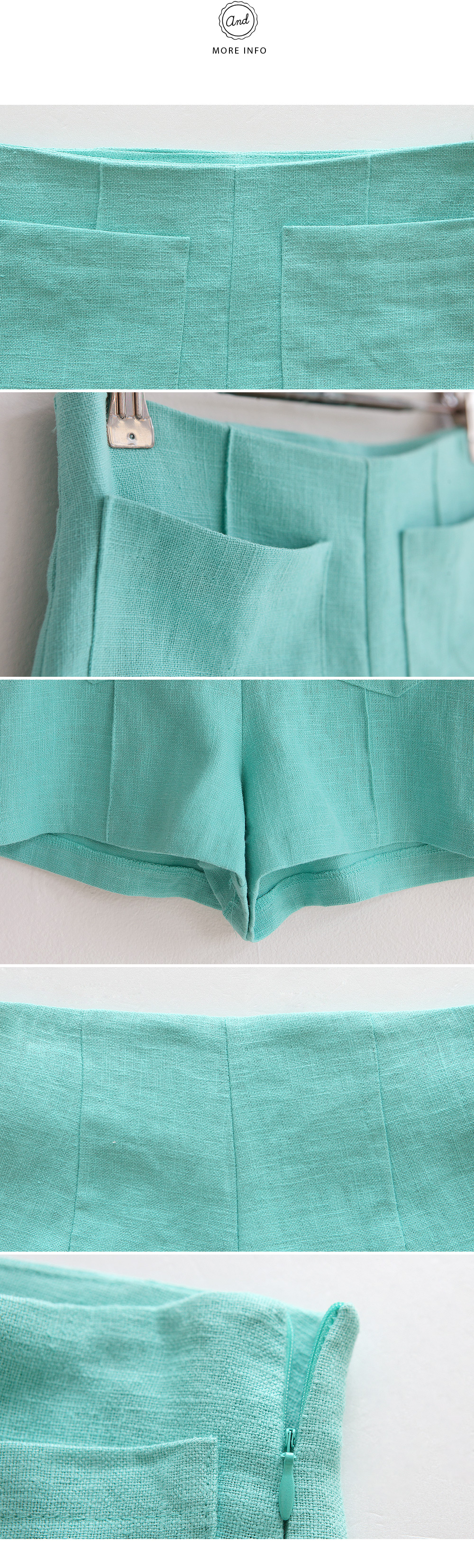 フロントポケットハイウエストリネンショートパンツ・全2色 | DHOLIC | 詳細画像9