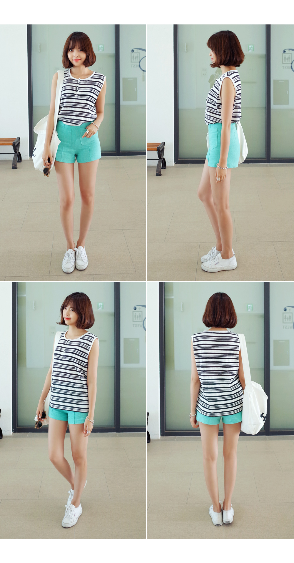 フロントポケットハイウエストリネンショートパンツ・全2色 | DHOLIC | 詳細画像8