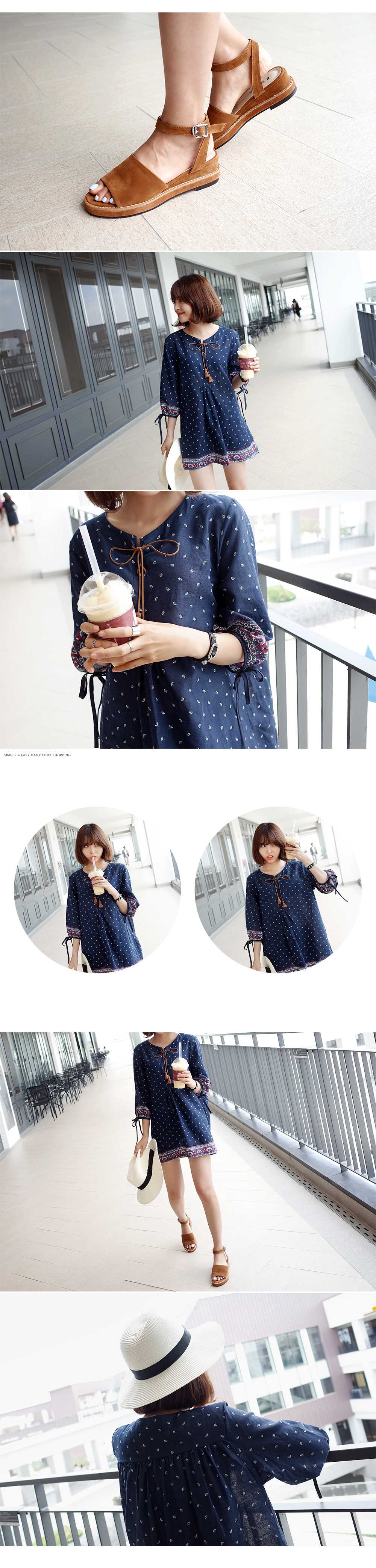 エスニックプリントミニワンピース・全2色 | DHOLIC | 詳細画像3