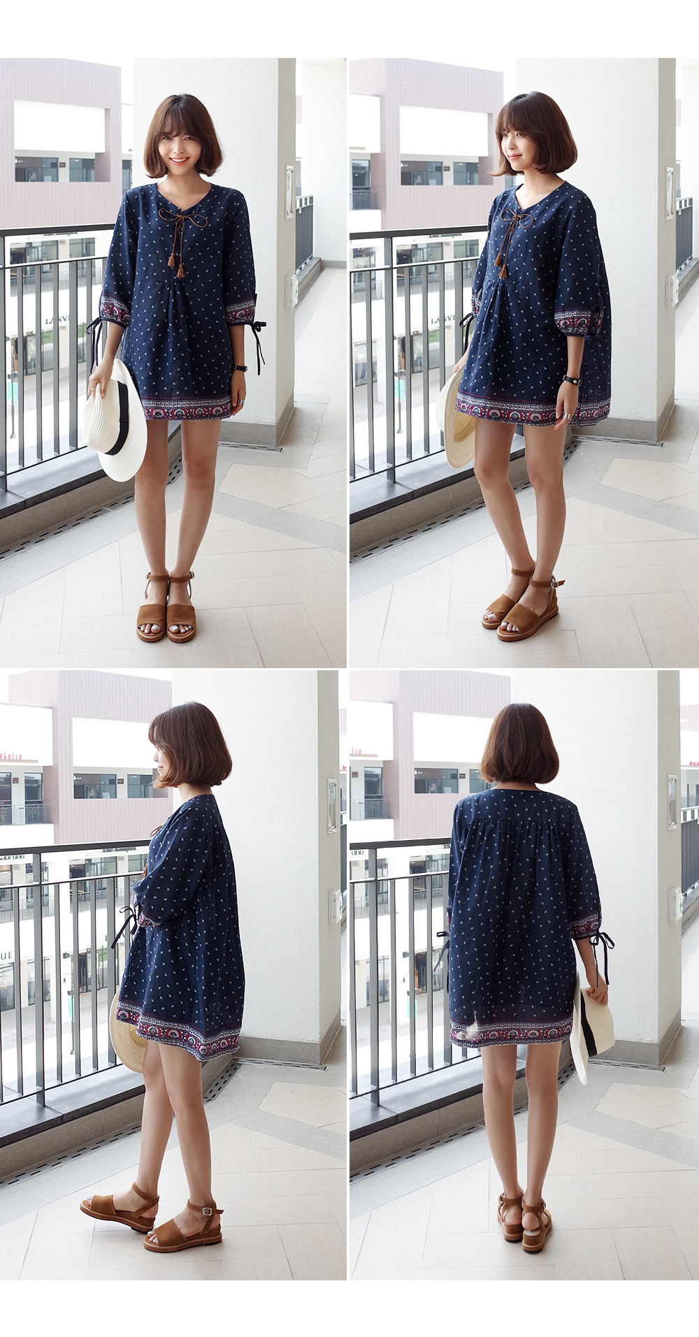 エスニックプリントミニワンピース・全2色 | DHOLIC | 詳細画像8