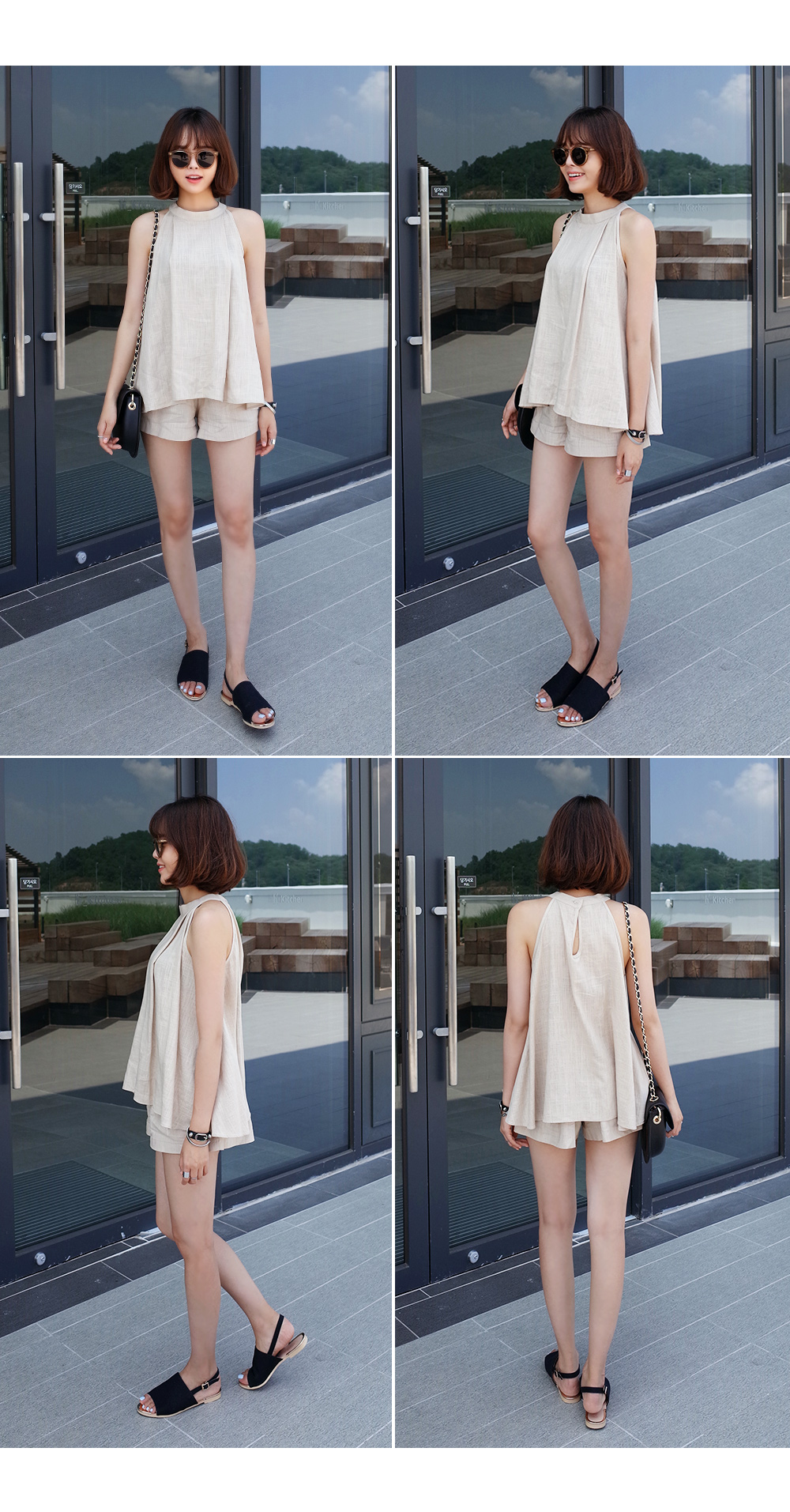 アメスリフレアトップス&ショートパンツセットアップ・全2色 | DHOLIC | 詳細画像12