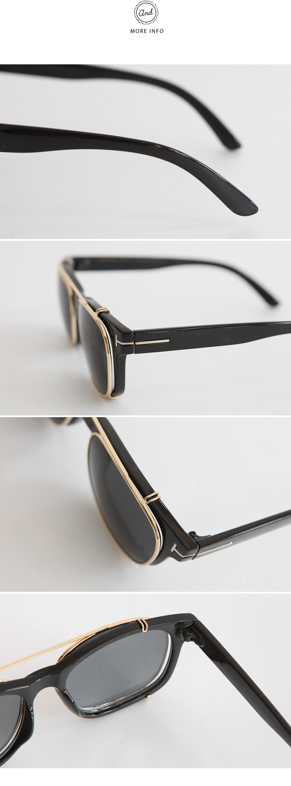 ウェリントン型クリップオンサングラス・全3種類 | DHOLIC | 詳細画像6