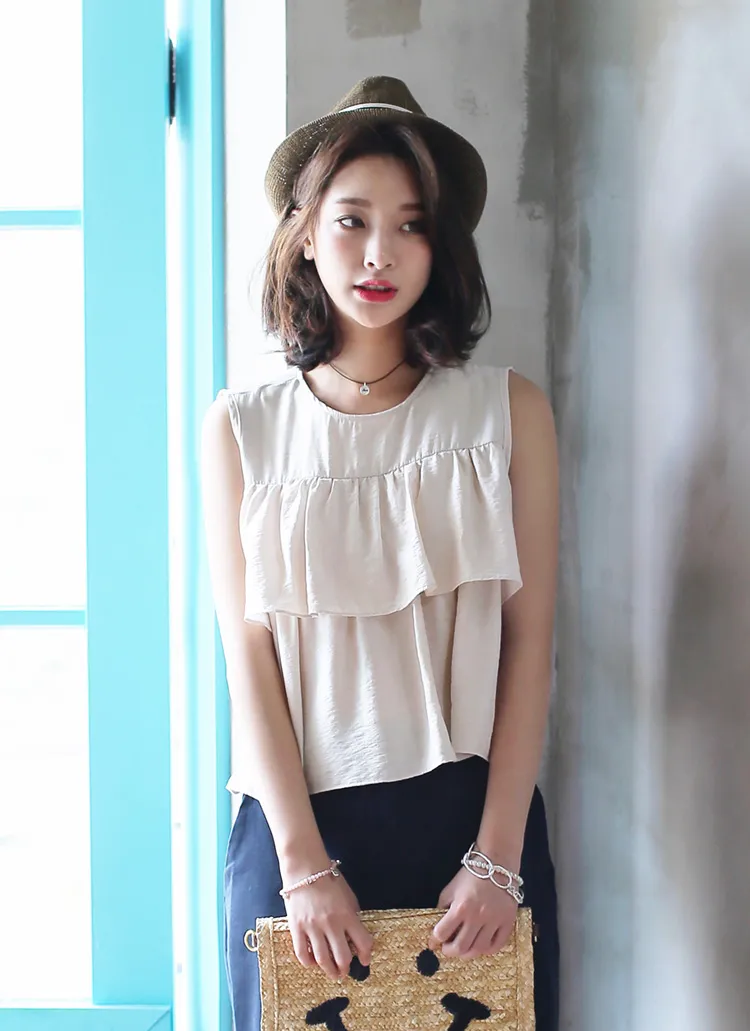 ノースリーブフリルブラウス・全2色 | DHOLIC | 詳細画像1