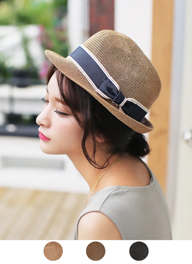 デニムストラップストローハット・全3色 | DHOLIC | 詳細画像1