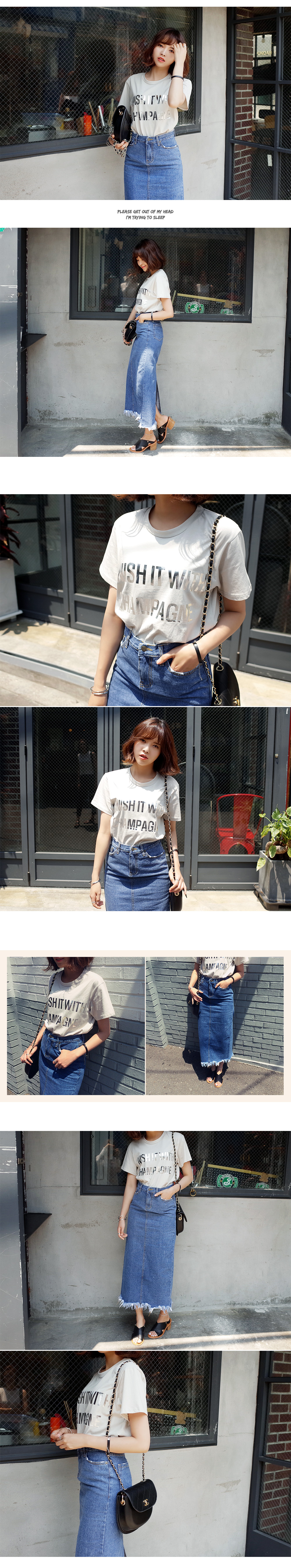 FINISH IT WITH CHAMPAGNEメタリックロゴTシャツ・全3色 | DHOLIC | 詳細画像2