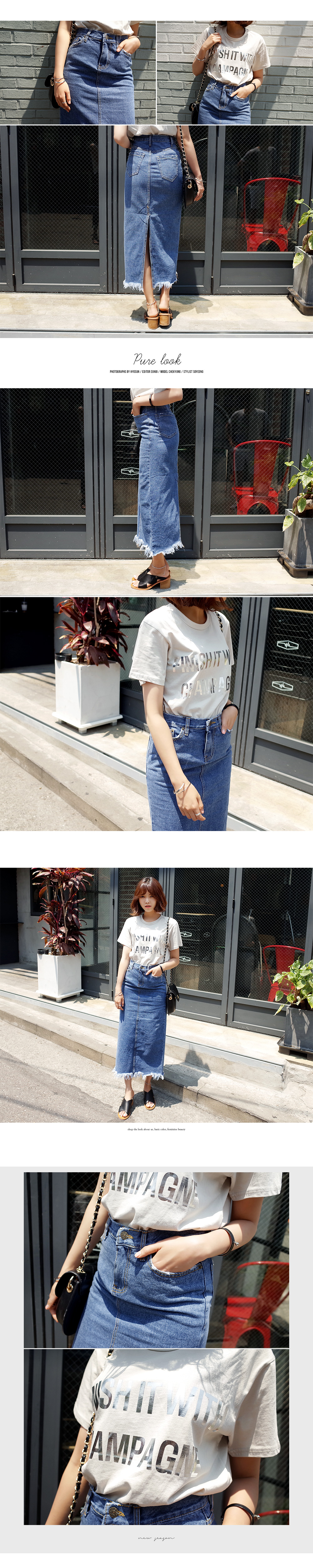 FINISH IT WITH CHAMPAGNEメタリックロゴTシャツ・全3色 | DHOLIC | 詳細画像3