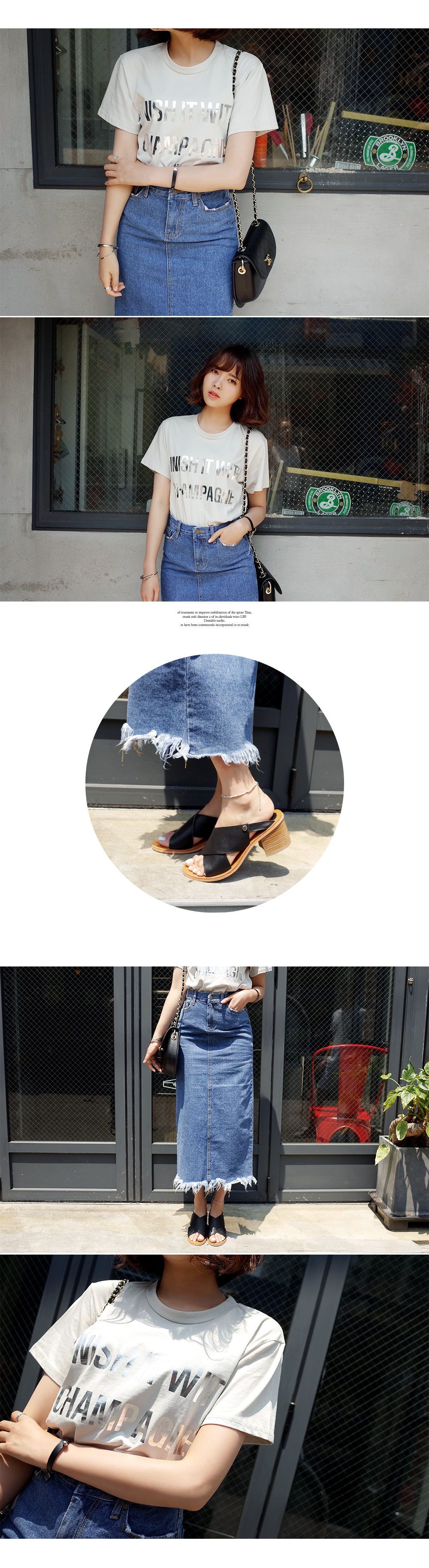 FINISH IT WITH CHAMPAGNEメタリックロゴTシャツ・全3色 | DHOLIC | 詳細画像4