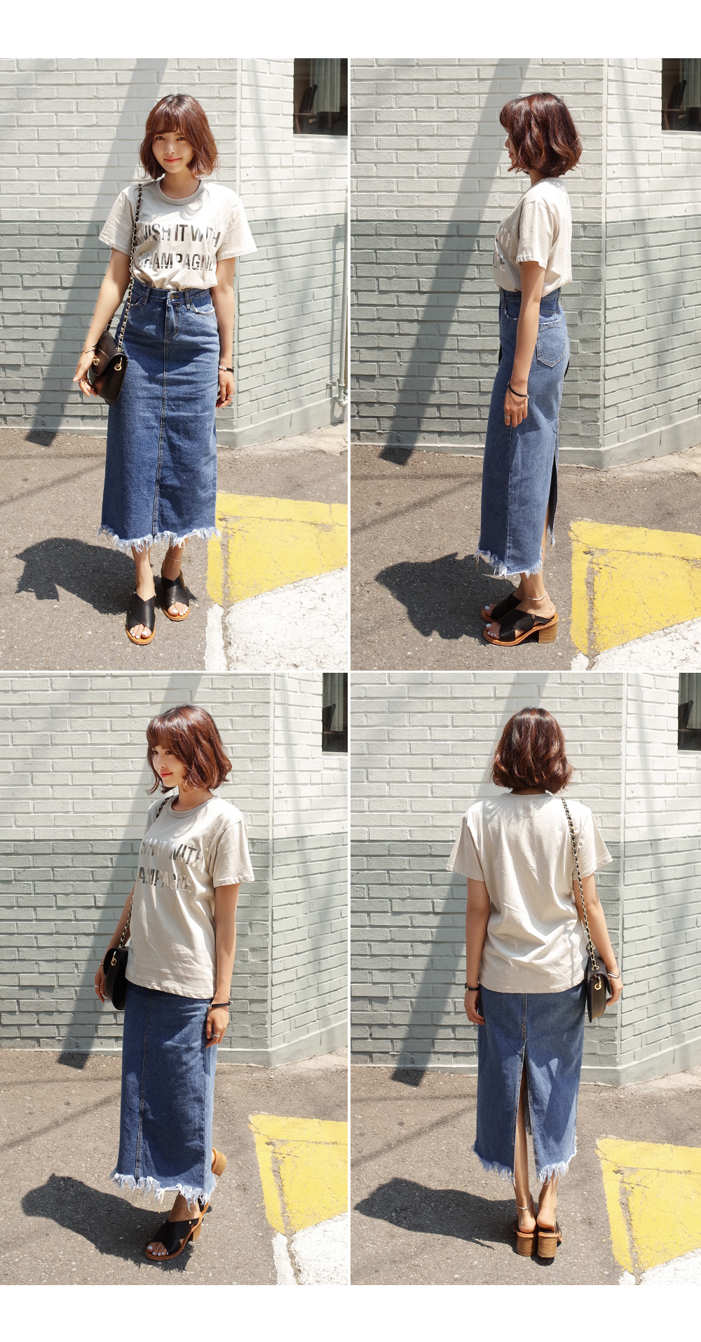 FINISH IT WITH CHAMPAGNEメタリックロゴTシャツ・全3色 | DHOLIC | 詳細画像7