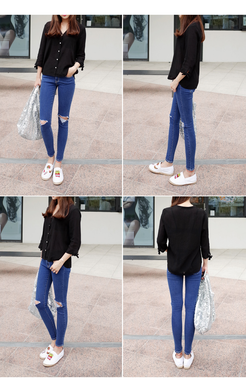 ニーカットブルースキニージーンズ・全1色 | DHOLIC | 詳細画像11