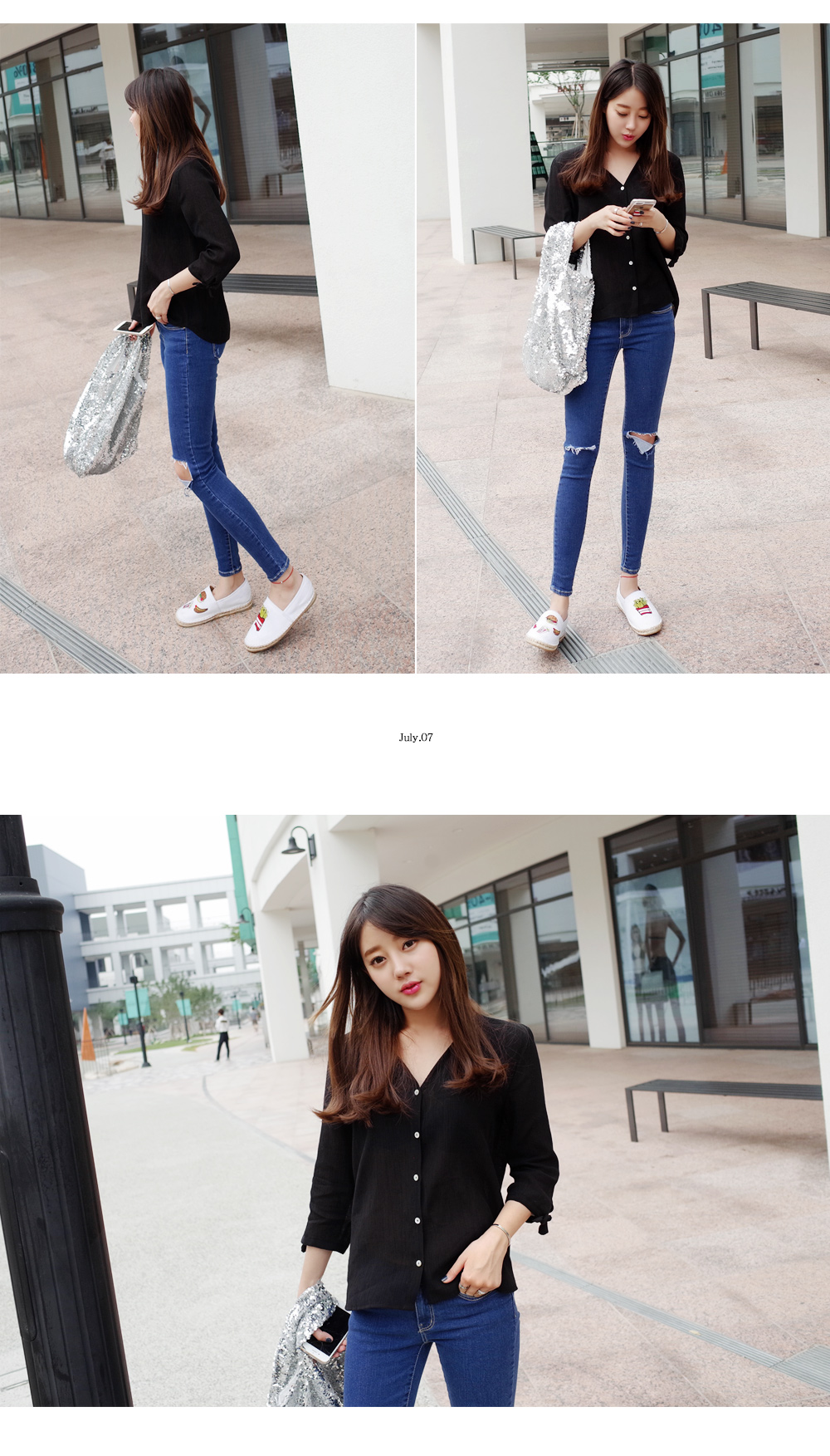 ニーカットブルースキニージーンズ・全1色 | DHOLIC | 詳細画像10