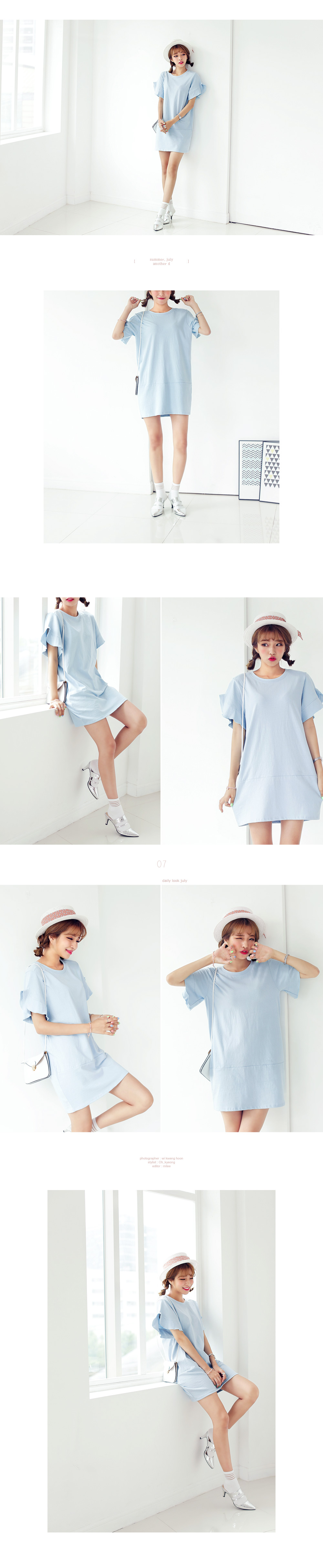 ラウンドネックフレアスリーブブラウス・全3色 | DHOLIC | 詳細画像2