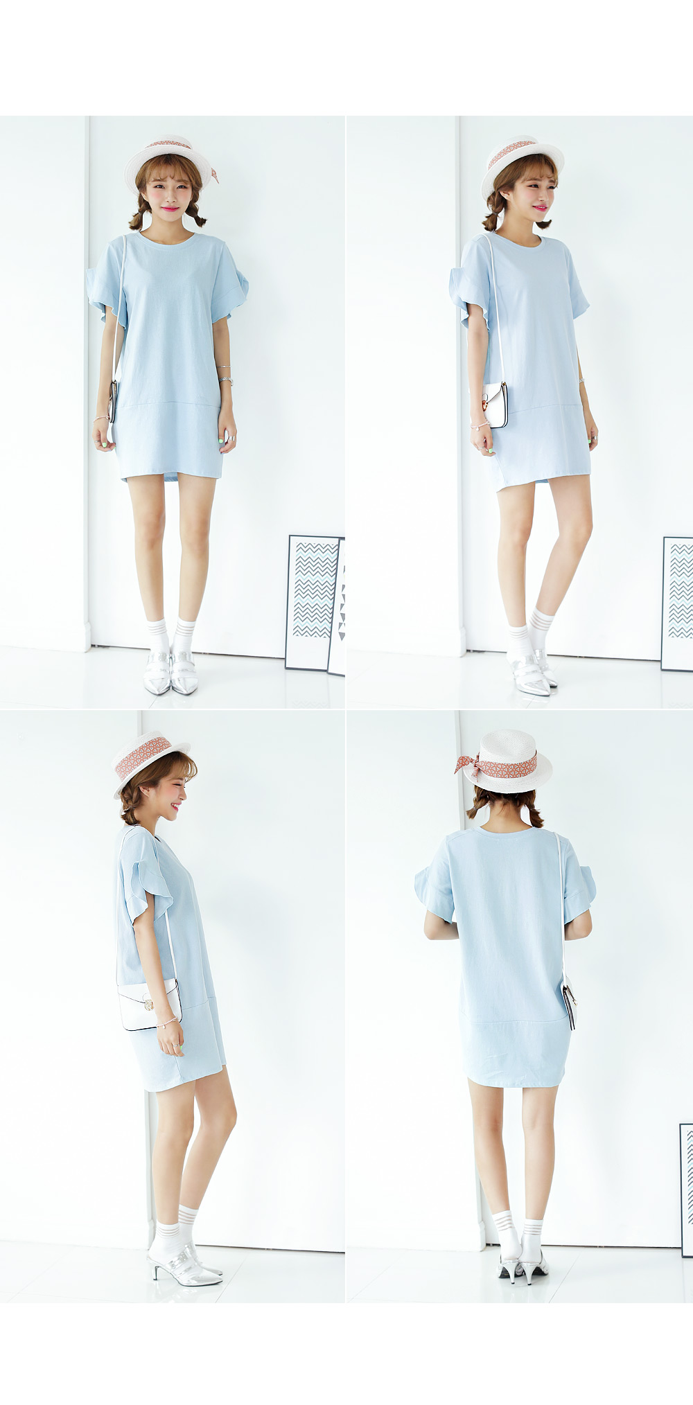 ラウンドネックフレアスリーブブラウス・全3色 | DHOLIC | 詳細画像5