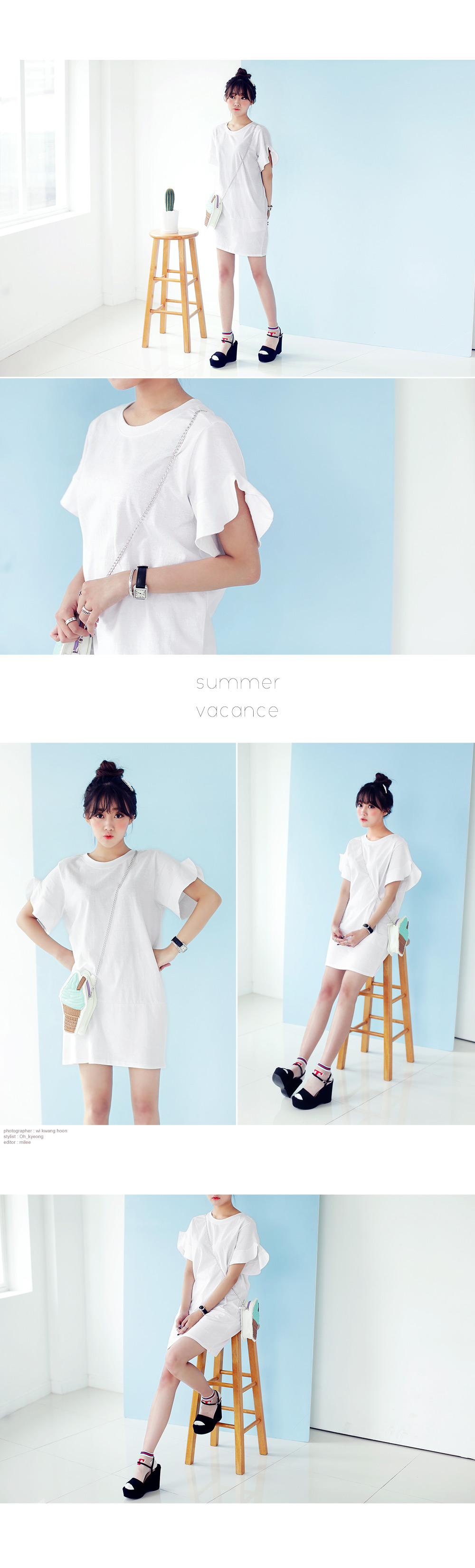 ラウンドネックフレアスリーブブラウス・全3色 | DHOLIC | 詳細画像4