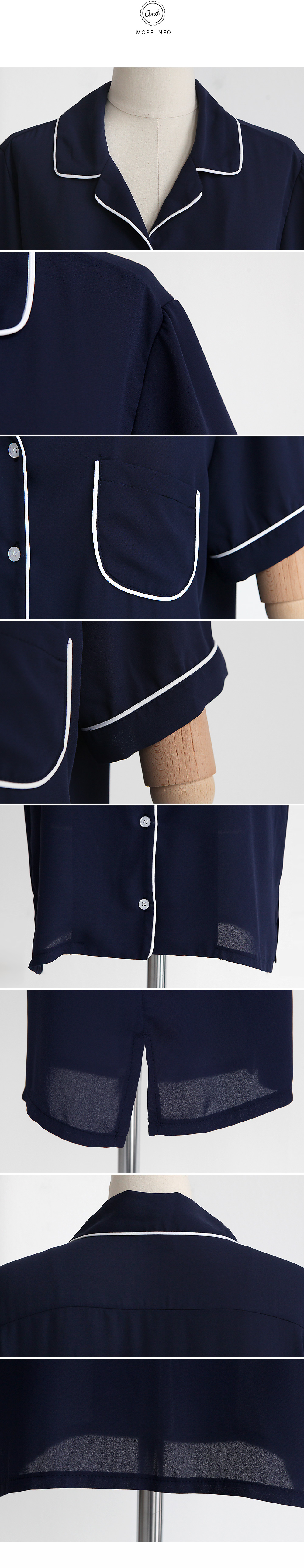 パイピングパジャマシャツ・全2色 | DHOLIC | 詳細画像11