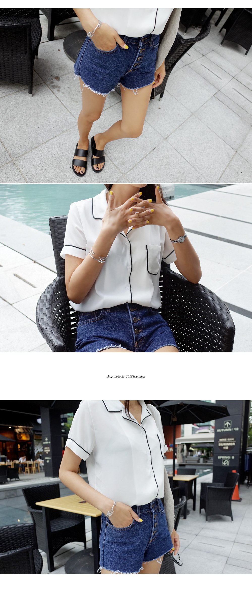 パイピングパジャマシャツ・全2色 | DHOLIC | 詳細画像6