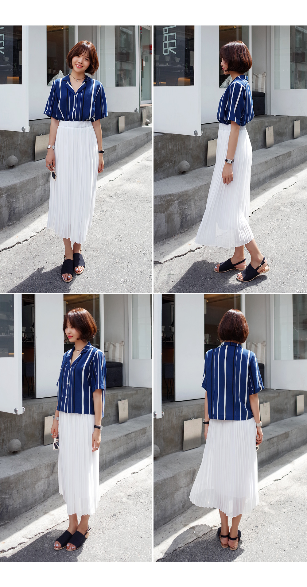 ストライプ開襟シャツ・全2色 | DHOLIC | 詳細画像9