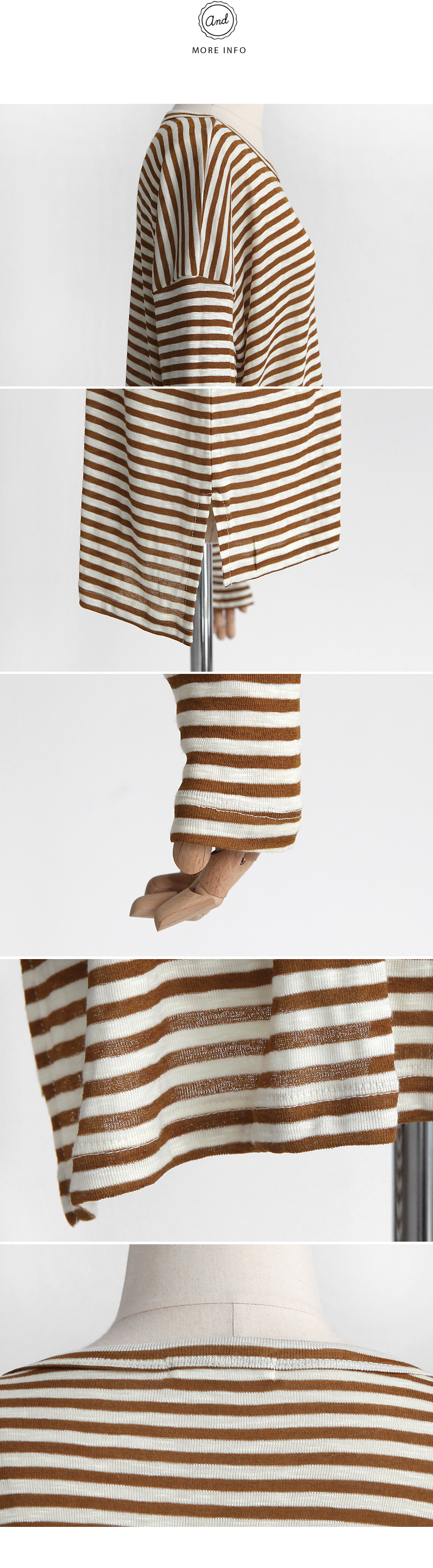 ラウンドネックボーダー長袖Tシャツ・全2色 | DHOLIC | 詳細画像9