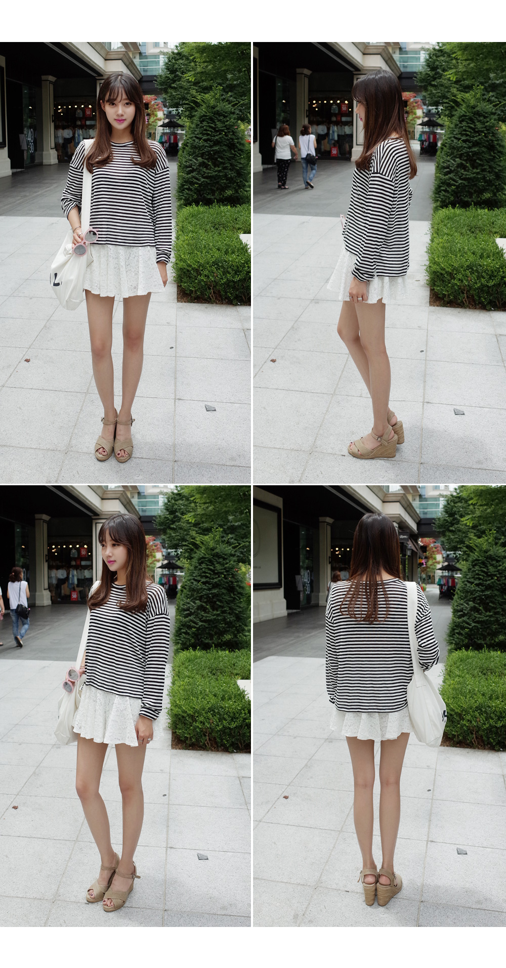 ラウンドネックボーダー長袖Tシャツ・全2色 | DHOLIC | 詳細画像8