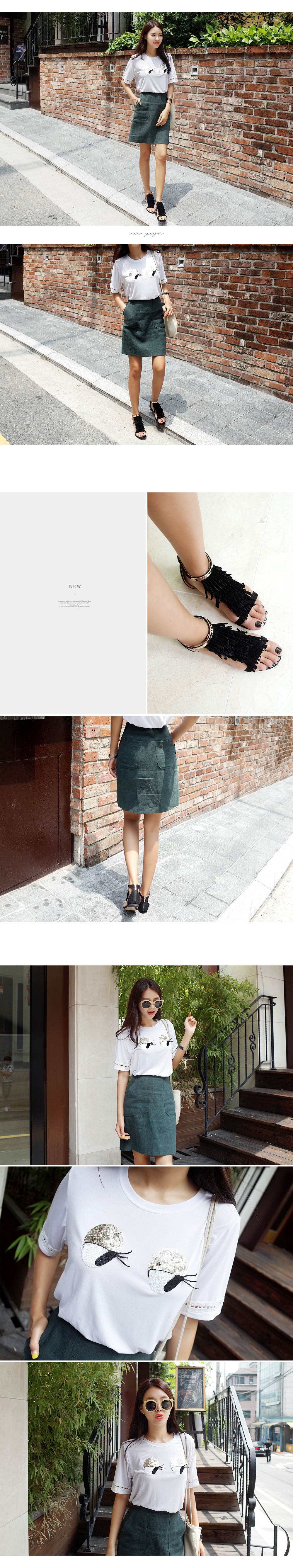 ビッグポケットリネンミディスカート・全3色 | DHOLIC | 詳細画像5