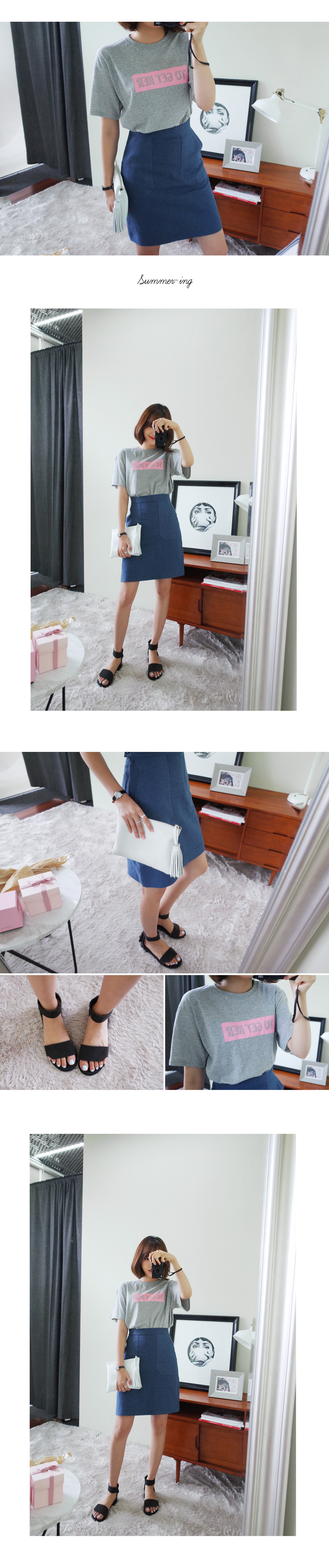 ビッグポケットリネンミディスカート・全3色 | DHOLIC | 詳細画像6