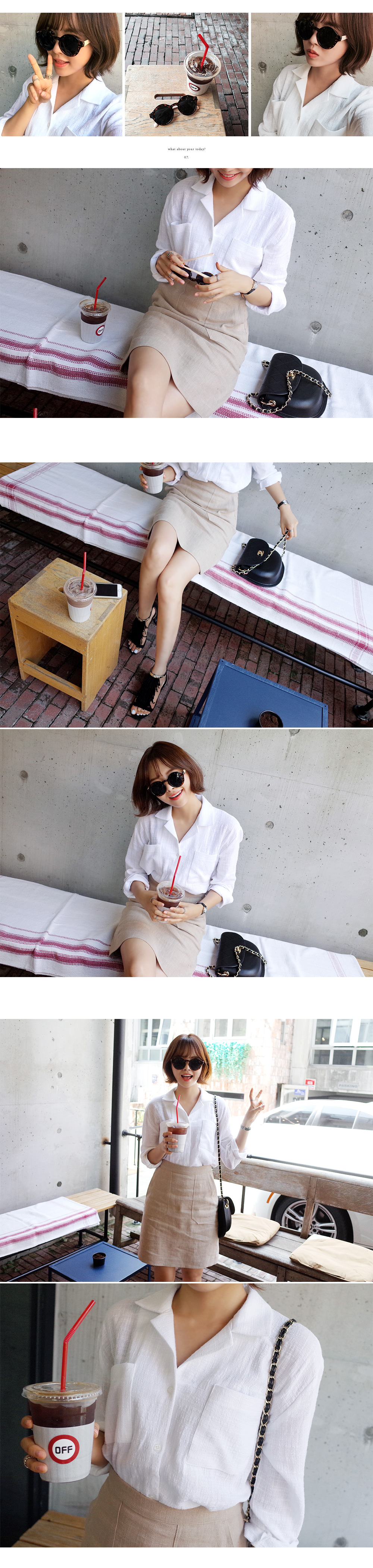 ビッグポケットリネンミディスカート・全3色 | DHOLIC | 詳細画像8