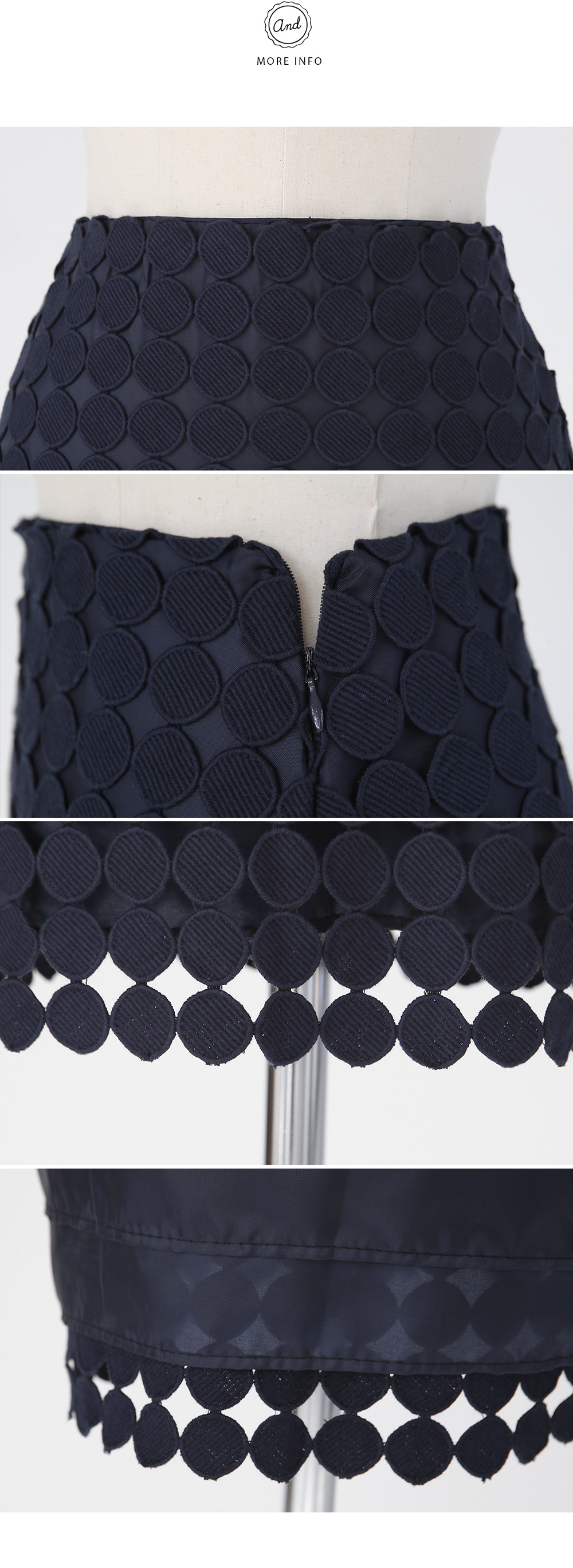 サークルレースタイトスカート・全4色 | DHOLIC | 詳細画像12