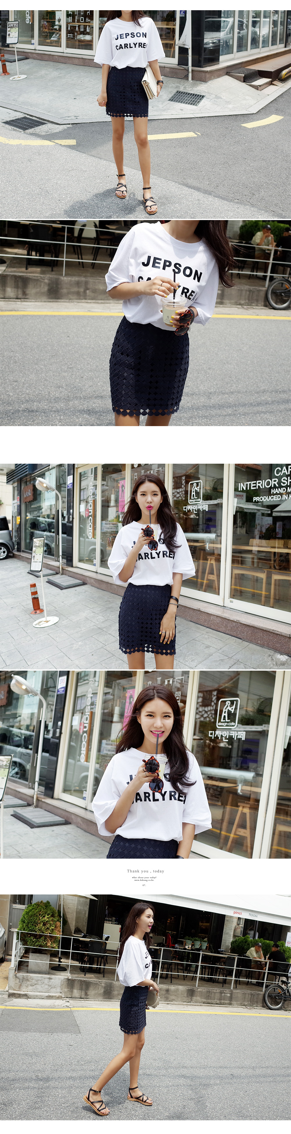 サークルレースタイトスカート・全4色 | DHOLIC | 詳細画像6