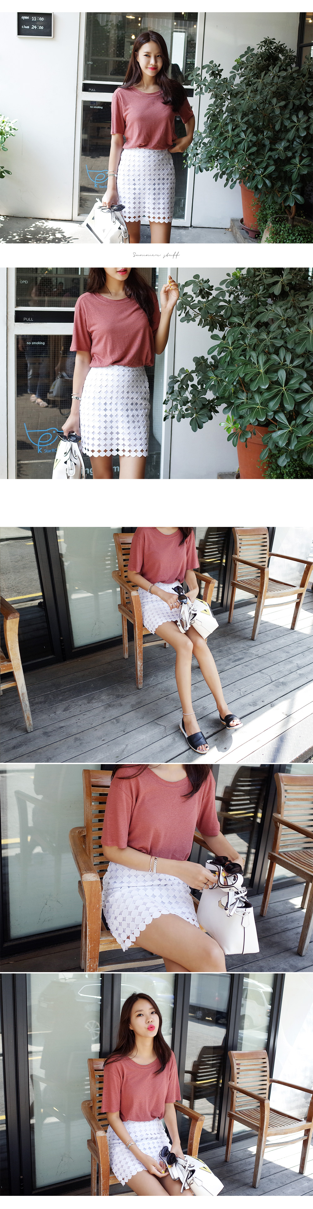 サークルレースタイトスカート・全4色 | DHOLIC | 詳細画像8