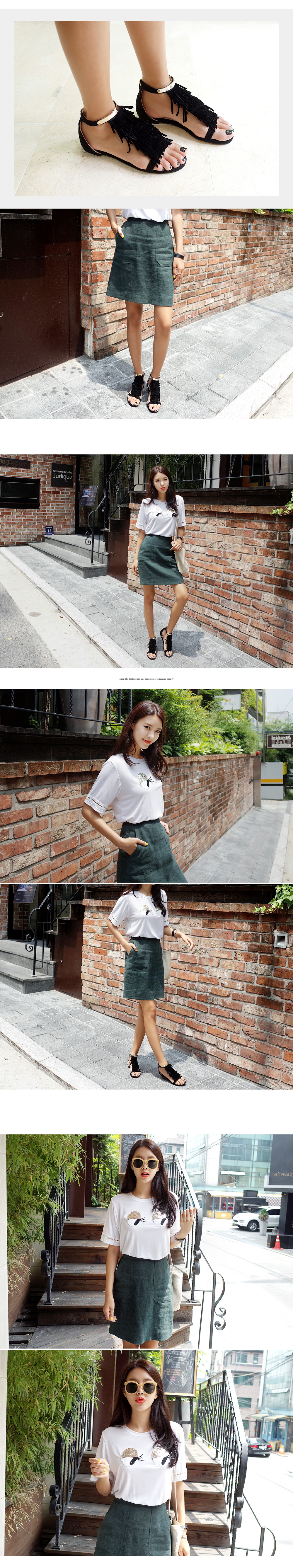 スパンコールアイモチーフTシャツ・全2色 | DHOLIC | 詳細画像4