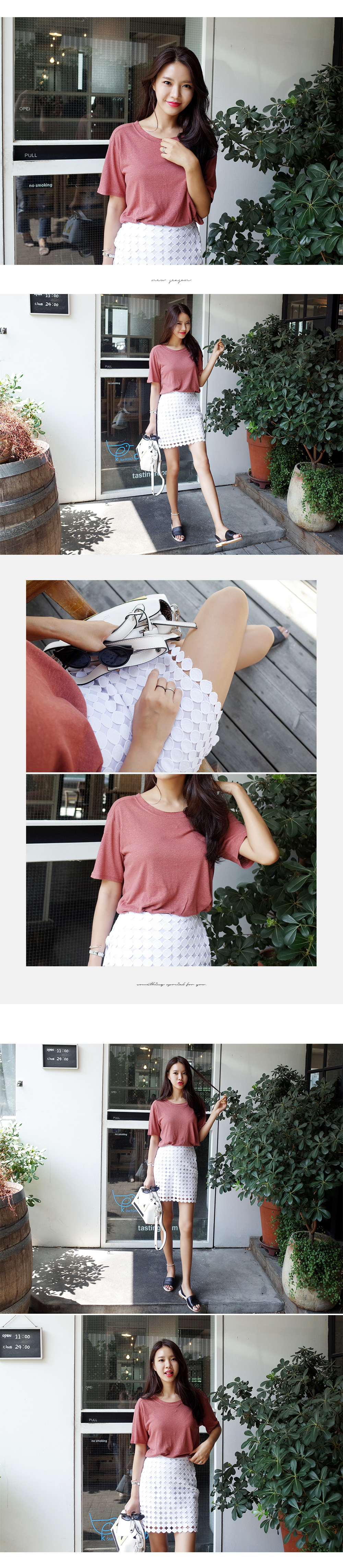 ラウンドヘムルーズフィットTシャツ・全4色 | DHOLIC | 詳細画像12