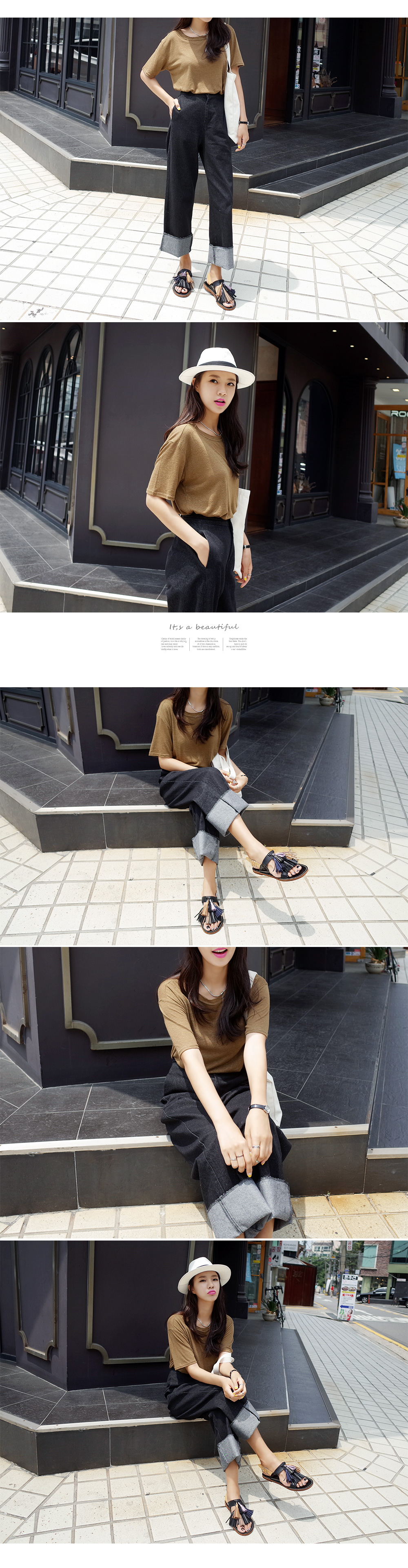 ラウンドヘムルーズフィットTシャツ・全4色 | DHOLIC | 詳細画像3