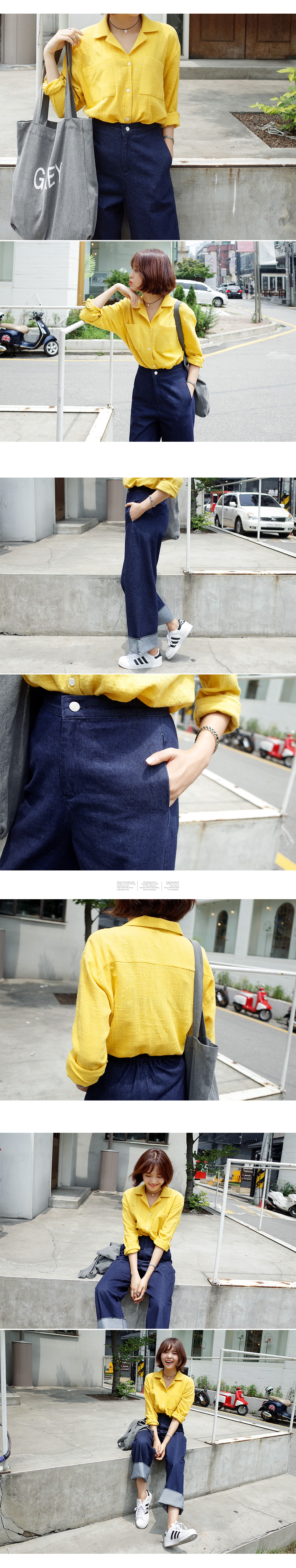 ディープカラーバストポケットルーズフィットTシャツ・全3色 | DHOLIC | 詳細画像3