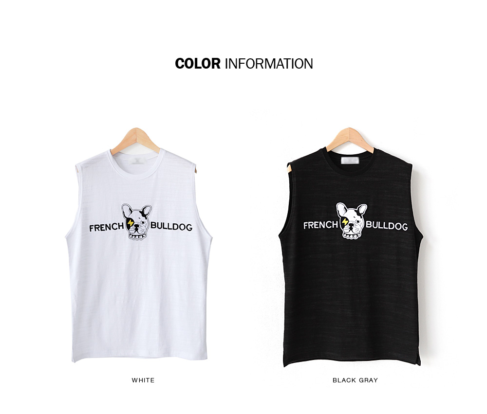 フレンチブルドッグプリントノースリーブ・全2色 | 詳細画像2