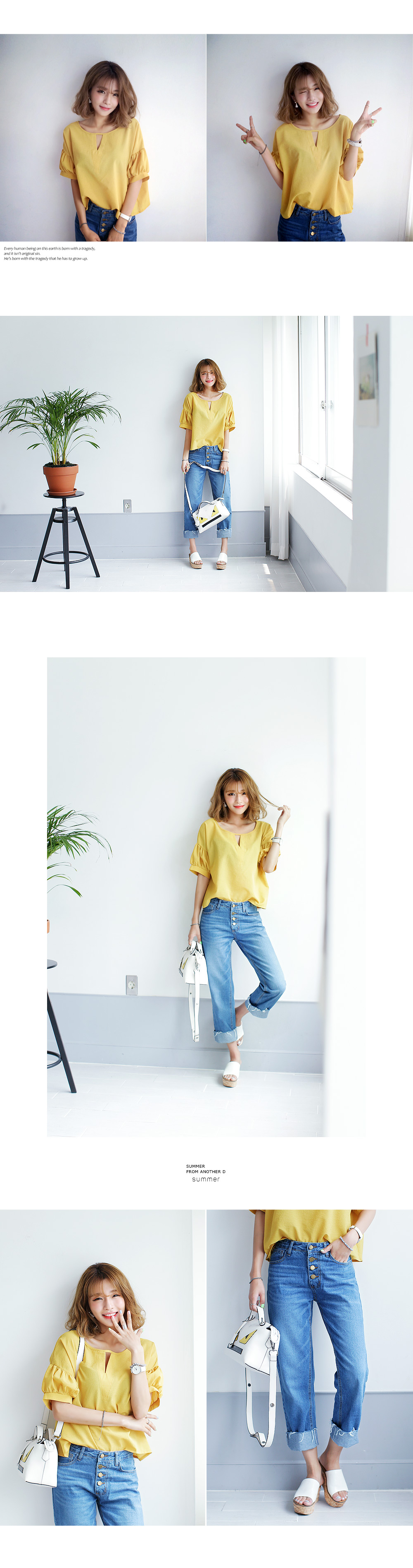 ボタンフライハイウエストジーンズ・全1色 | DHOLIC | 詳細画像2