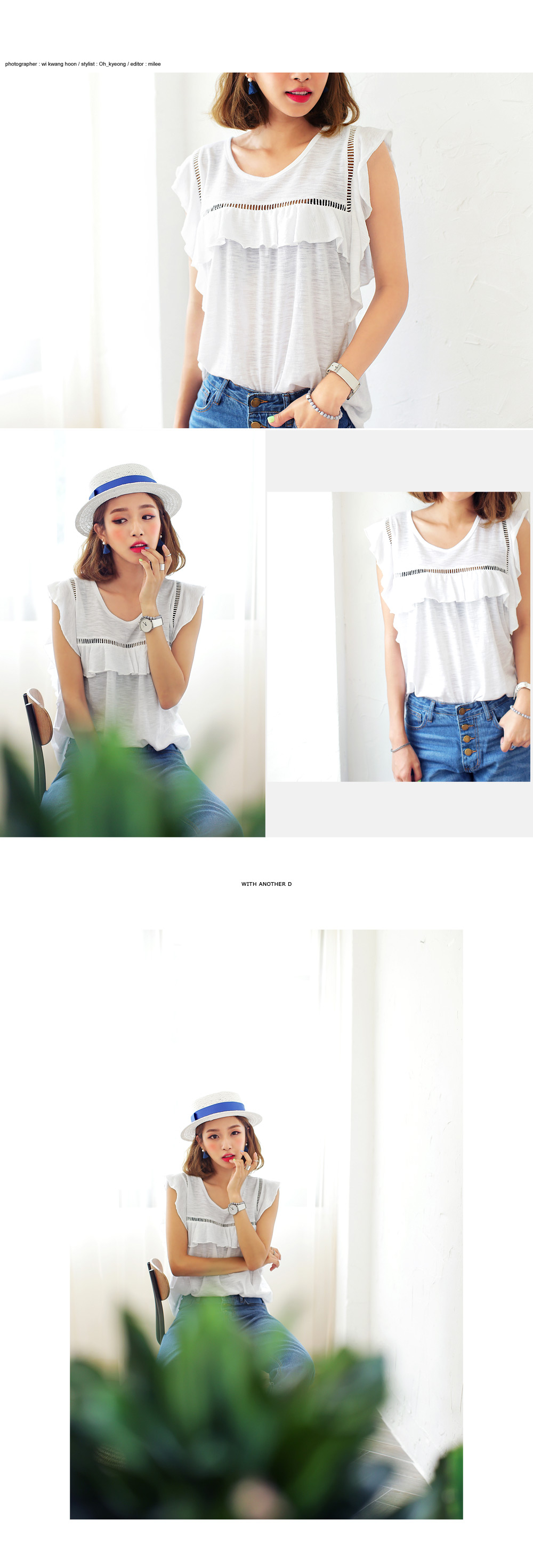 スクエアフリルブラウス・全2色 | DHOLIC | 詳細画像4