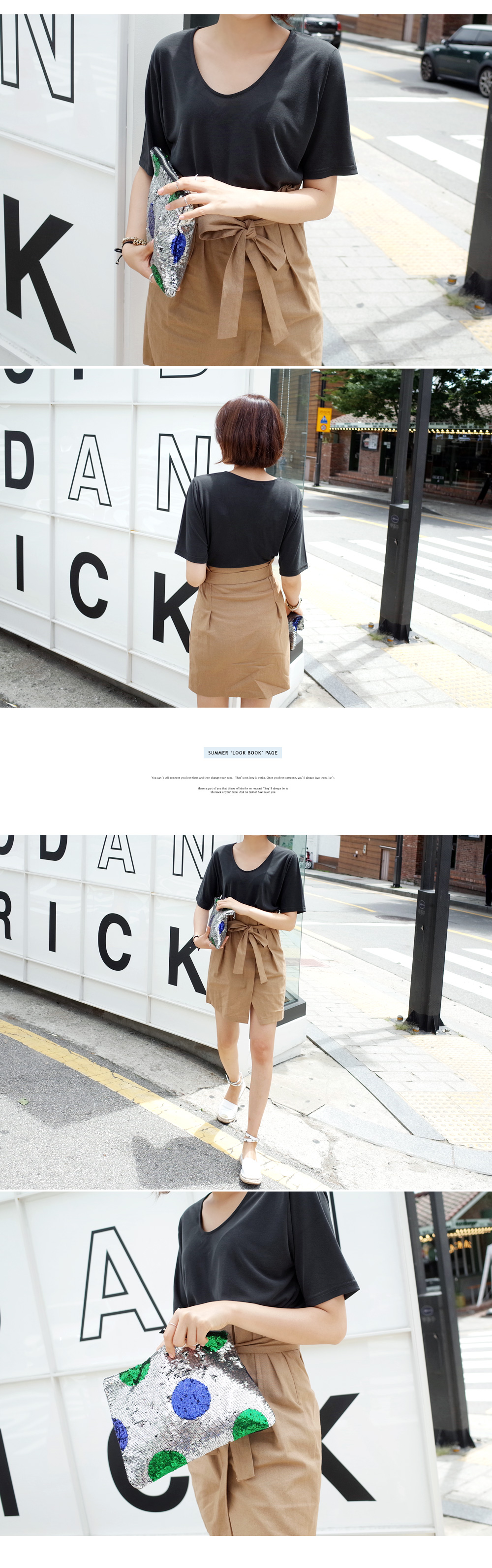 ベルトリボンリネンスカート・全3色 | DHOLIC | 詳細画像3