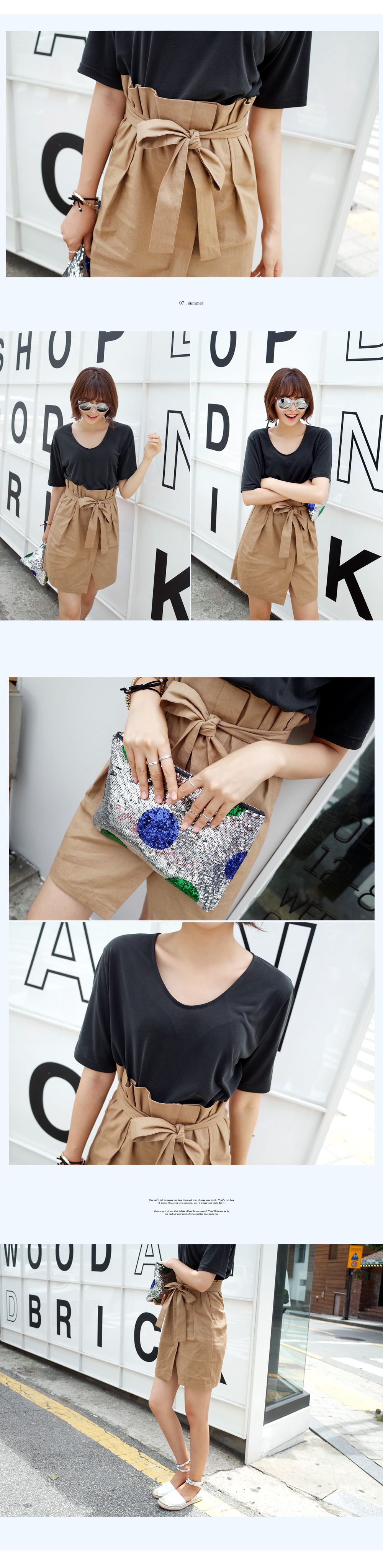 ベルトリボンリネンスカート・全3色 | DHOLIC | 詳細画像4