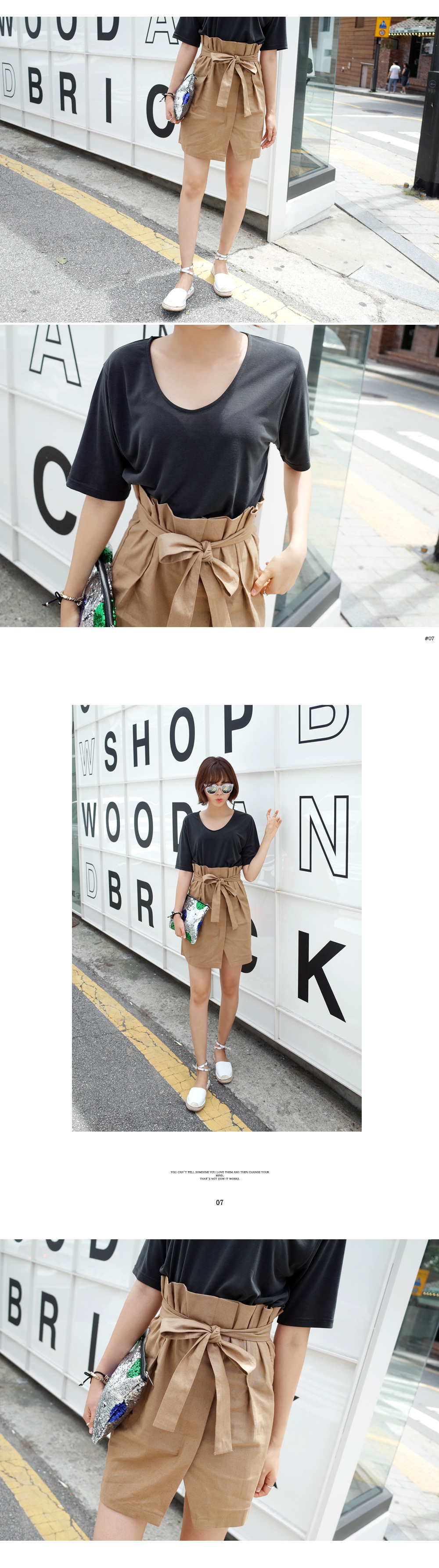 ベルトリボンリネンスカート・全3色 | DHOLIC | 詳細画像6