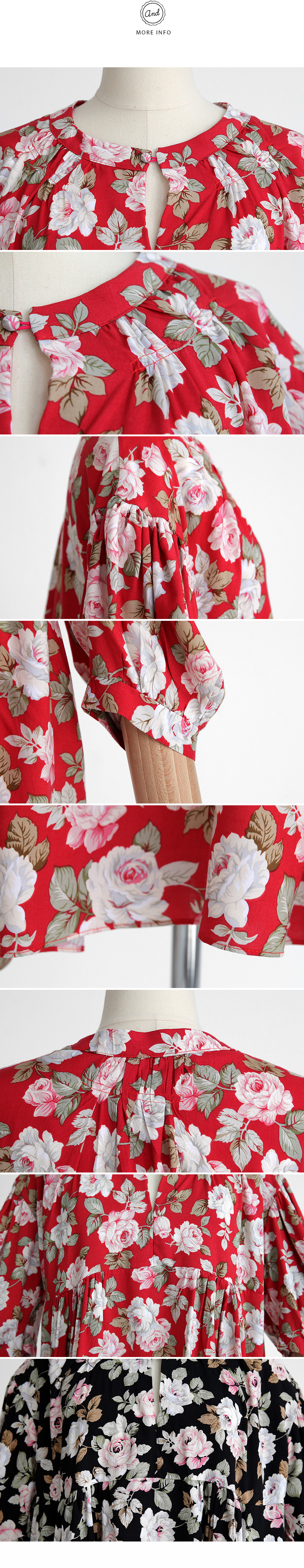 フローラルプリントルーズミニワンピース・全2色 | DHOLIC | 詳細画像9