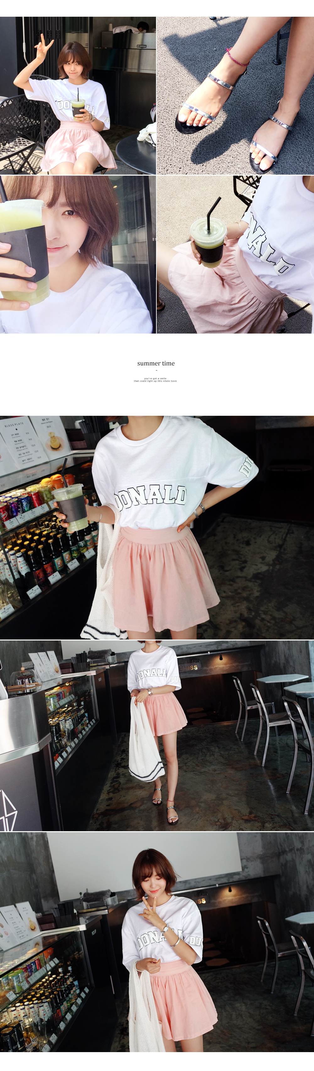 リネンハイウエストキュロットスカート・全2色 | DHOLIC | 詳細画像2