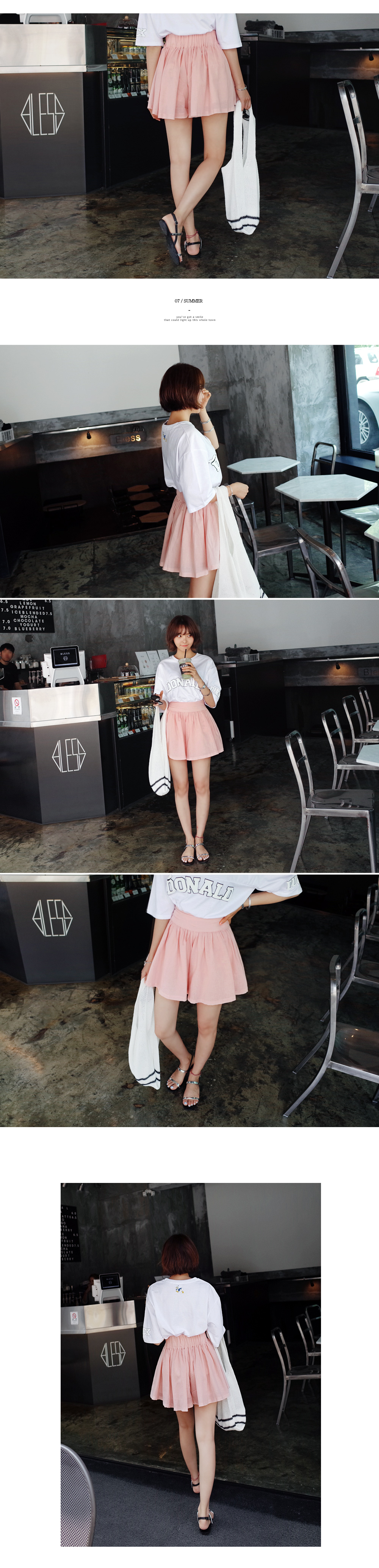 リネンハイウエストキュロットスカート・全2色 | DHOLIC | 詳細画像5